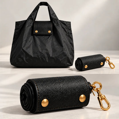 Magic Bag abierta, plegada y detalle del estuche
