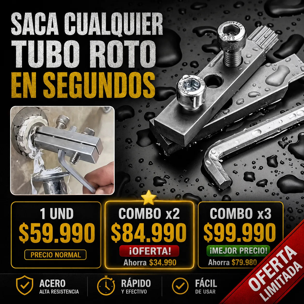 Extractor de Tubos en Acero