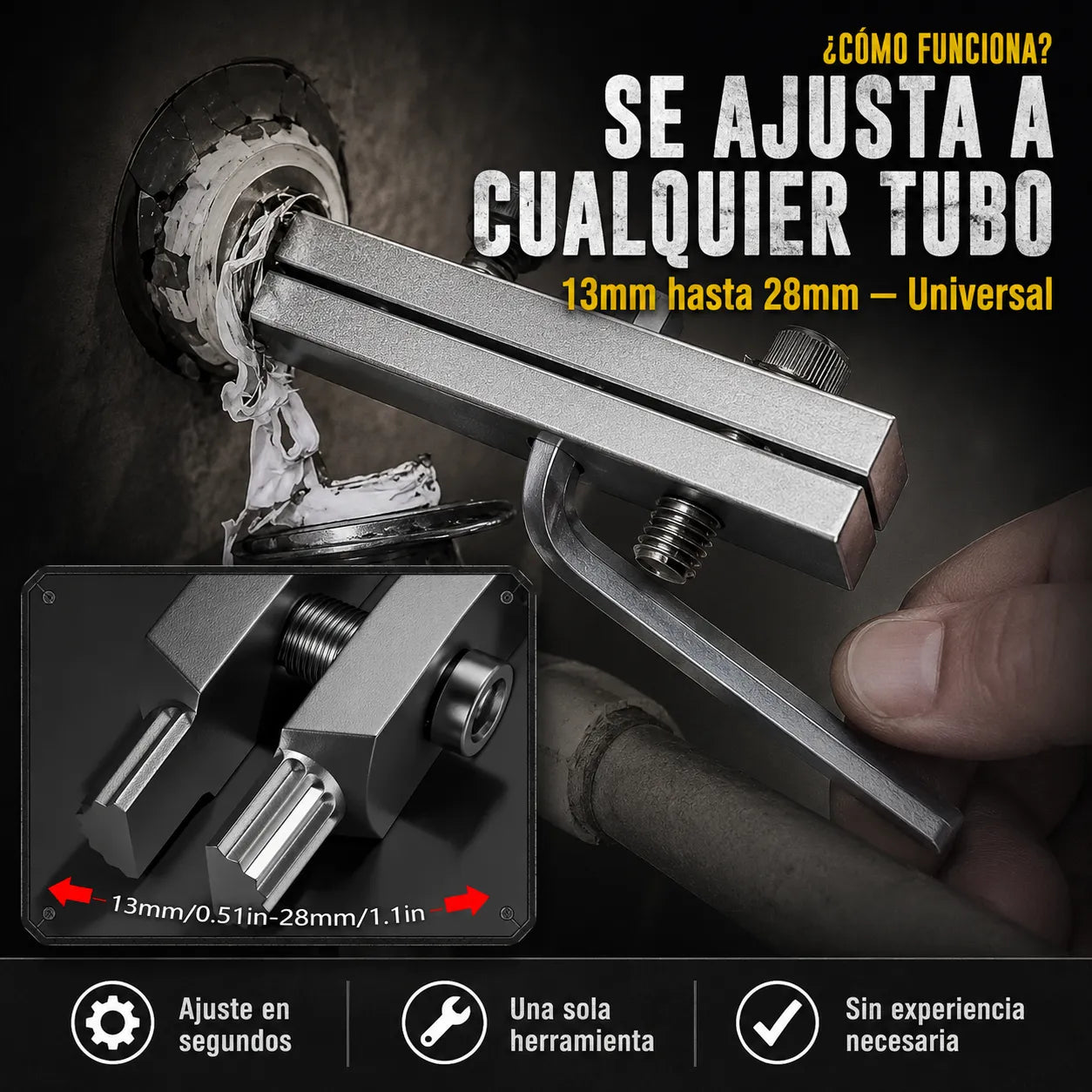 Extractor de Tubos en Acero