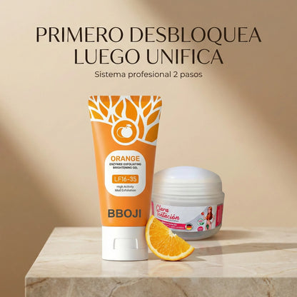 Exfoliante + Crema Renovadora – Sistema 2 Pasos (Poros)