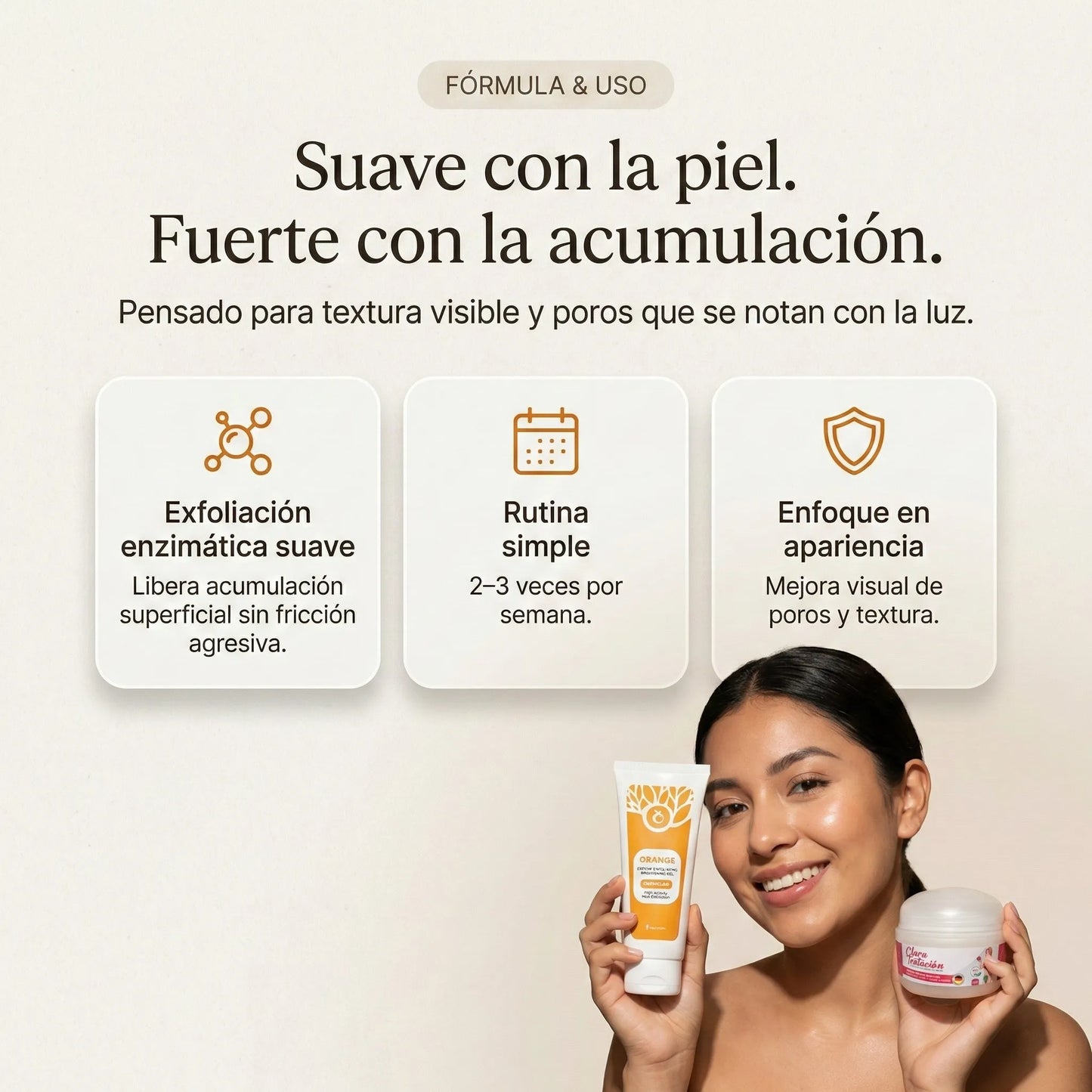Exfoliante + Crema Renovadora – Sistema 2 Pasos (Poros)