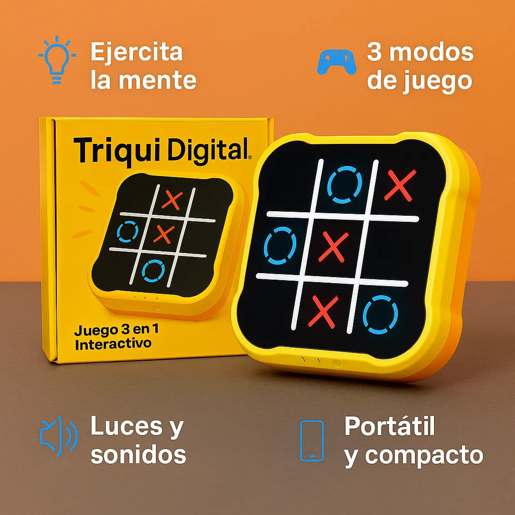 Triqui Digital™ – Juego 3 en 1 de Memoria y Diversión en Familia