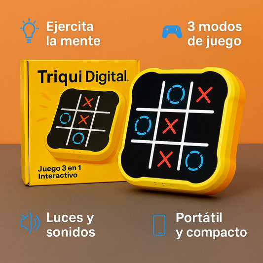 Triqui Digital™ – Juego 3 en 1 de Memoria y Diversión en Familia
